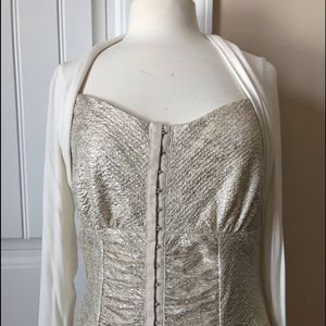 Long sleeve Cream blouse.